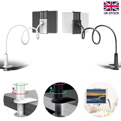 £8 • Buy Flexible Arm 360º Bed Desk Gooseneck Lazy Stand Holder Rack For Ipad Tablet UK
