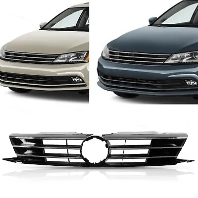 $61.70 • Buy Fit For 2015-2018 VW Volkswagen Jetta Plastic Bumper Chrome Grill Grille