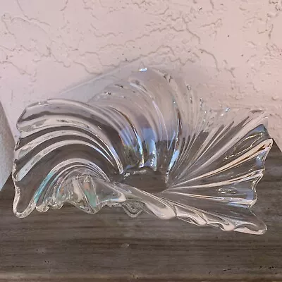 Vintage Mikasa Crystal Centerpiece Bowl “Belle Epoque Swirl Wave” Germany 11” • $24.99