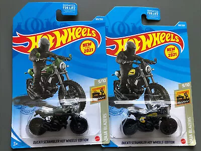 Hot Wheels Edition Ducati Scrambler Mooneyes Tiger Shark Teeth Dirt Bike Set • $19.95