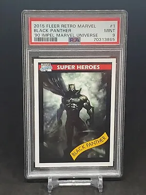 2015 Marvel Fleer Retro 1990 Impel Universe Black Panther #1 PSA 9 Mint • $86.31