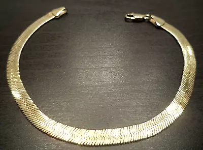 Vintage Estate Signed Italy 14k Gold Plated 8 3/8  Bracelet 7.2 Grams!!! G837 • $0.99