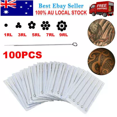 100pcs Disposable Tattoo Needle Pins Lining Shading Needles 1RL 3RL 5RL 7RL P1F9 • $20.99