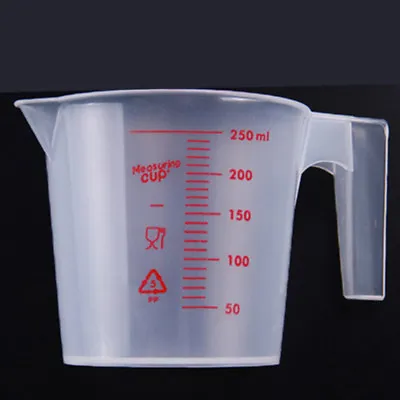 250ml Plastic Clear Measuring Cup Handle Liquid Pour Spout Home Kitchen .WR • $2.35