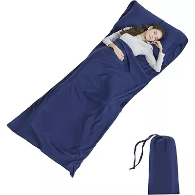 Single Camping Sleeping Bag Liner Thermal Warm Lightweight Portable Travel 220CM • $20.99