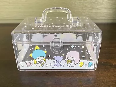 Vintage Sanrio Little Twin Stars Mini Beauty Box Case Clear Acrylic 1976 • $79.99