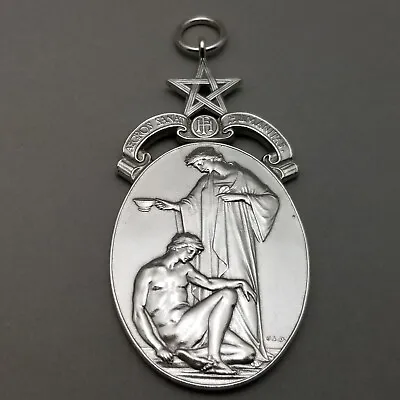 Vintage Solid Sterling Silver Masonic Hospital Jewel Pendant Hallmarked 1936 38g • $87.14