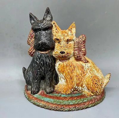 Doorstop Scottie Dogs Midwest Imports Cast Iron Rustic Vintage • $17