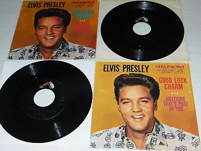 Elvis Presley- Good Luck Charm- Lot Of 7  Records W/ Picture Sleeves Variations • $14.99