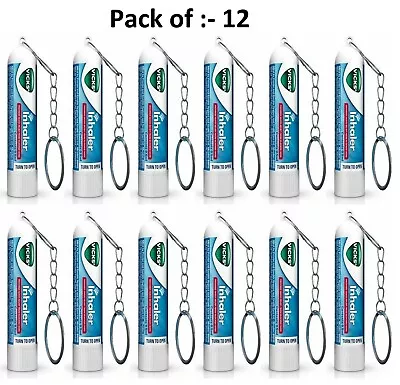 Vicks Keychain Inhaler Relief For Cold Sinus Nasal Congestion - 12 Pcs Via FBB • $16.90