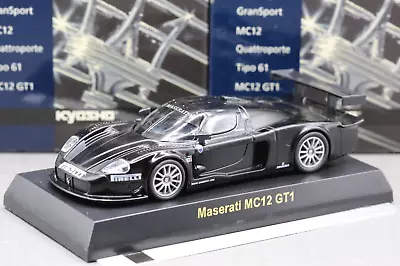 Kyosho 1/64 Maserati Collection Maserati MC12 GT1 2004 FIA GT Matte Black • $28