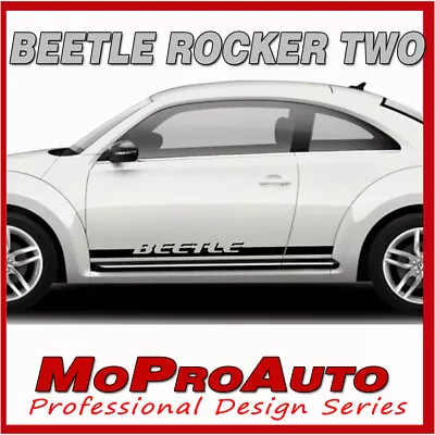 2012-2019 Volkswagen Beetle ROCKER 2 Decals Lower Panel Vinyl Stripes Graphic • $80.74