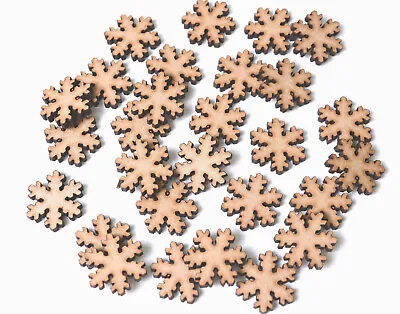 MDF Snowflakes Craft Shapes Christmas Snowflakes Confetti Size- 20mm Mini • £4.85