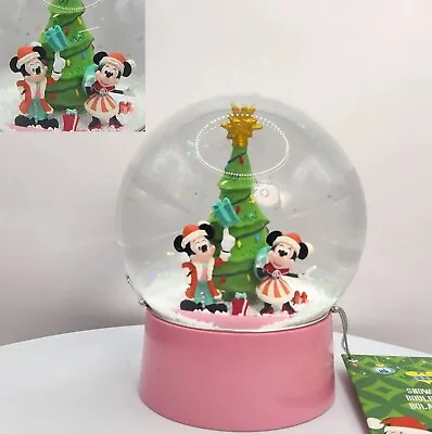 Disney Santa Mickey And Minnie Holiday Snow Globe NIB • $29.99