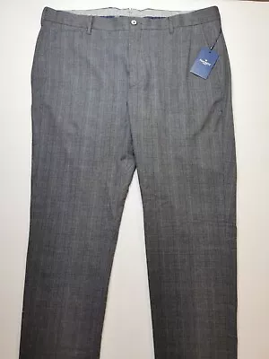 HACKETT LONDON Mens UK 38L Prince Of Wales Slim Trousers BMWT Marlow Olive Grey • £59