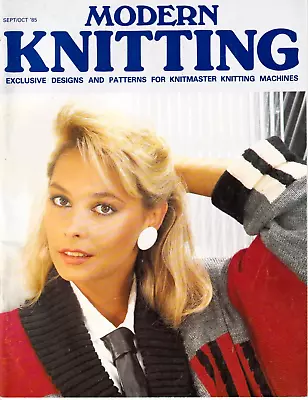 Modern Knitting Machine Pattern Magazine Sept Oct 1985 Ladies Retro Vintage  • £5.49