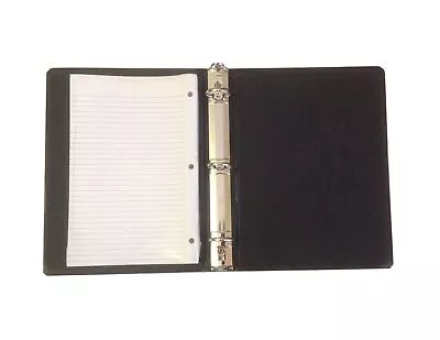 Small Black 3-Ring Vinyl Binder W Non-Standard 6 X 9-in Lined Paper (100 Sheets) • $27.32