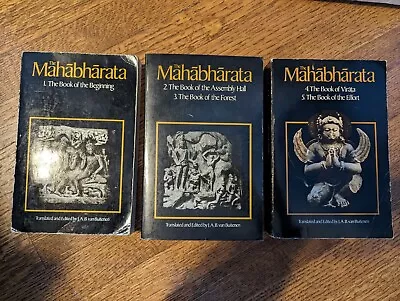The Mahabharata By Van Buitenen 5 Books In 3 Vol Set 1973-1978 Paperback • $68