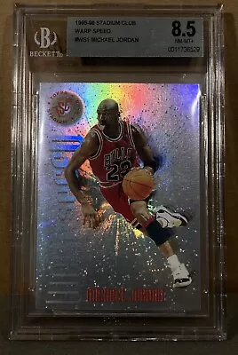 1995-96 Stadium Club WARP SPEED Michael Jordan WS1 - BGS 8.5 - See Photos • $300