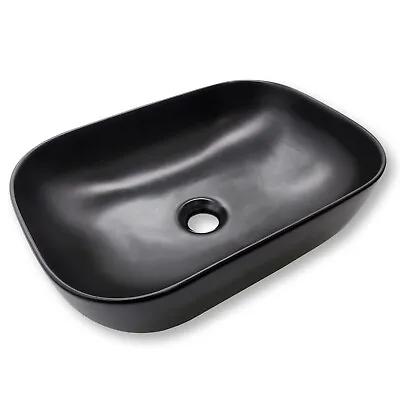 Matt Black Basin Bathroom Sink Rectangular Bowl Vanity Above Counter 455x325x135 • $131.89