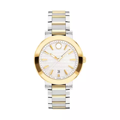 *BRAND NEW* Movado Vizio White Dial Two-Tone Bracelet Women's Watch 0607637 • $1100.75