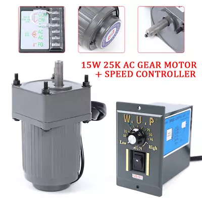 110V 54RPM Gear Box Motor 25K High Torque Reversible Variable Speed Controller • $68.40