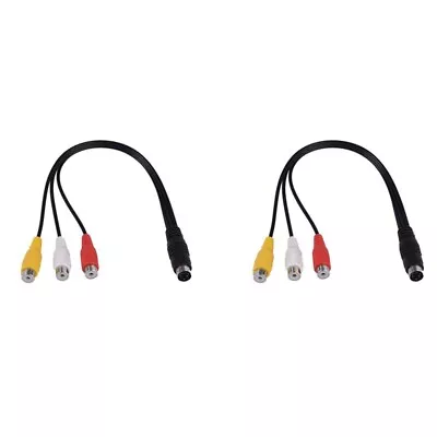 2X 4 Pin S-Video To 3 RCA Female  Adapter Laptop Cable Q9R17026 • £5.38
