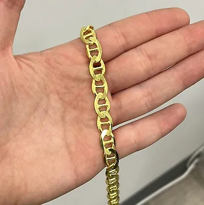  14K Gold Plated Vermeil Over 925 Sterling Silver Anchor Mariner Chain Bracelet • $99.99