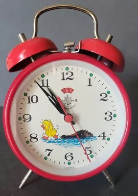 Mechanical Top Bell Alligator Animated Alarm Clock Wind Up Vintage HELM Brand • $49