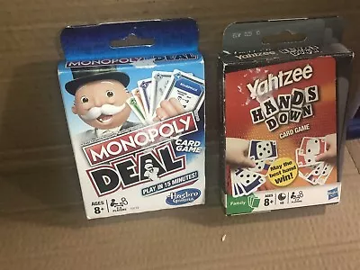 Yahtzee Hands Down And Monopoly Deal Card Games  • $12.99