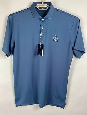 Holderness & Bourne The Perkins Golf Polo Mens Sz L Striped Blue Logo NEW • $40