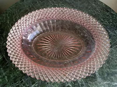 Vintage Oval Pink Depression Glass Bowl Dish Miss America Anchor Hocking • $24