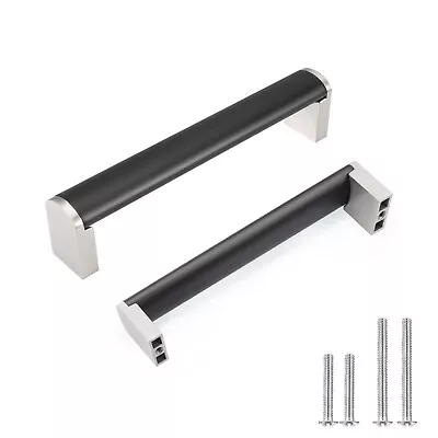 10 PCS 5'' Square Bar Pull Handle Cabinet Drawer Hardware Modern Brushed Black • $19.99