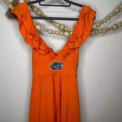 CS Florida Gators UF Orange Ruffle Detail Dress Jrs Large • $20