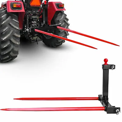 $299.99 • Buy Category 1 Tractor 3 Point Attachments Trailer Hitch W/Tow 49'' Hay Bale Spears