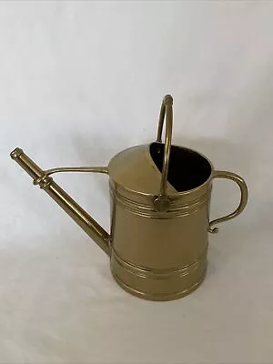 MASSIV MESSING LACARED BRASS WATERING CAN Rare W/ STAMP VGC • $125