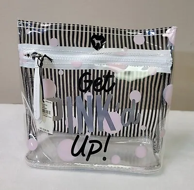 Victoria's Secret Cosmetic Bag W/ Zipper - Get PINK'd Up • $14.99