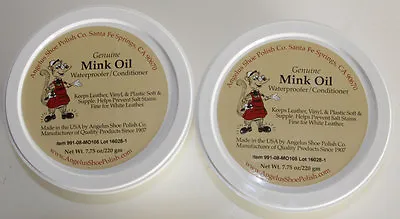 Lot Of Two Angelus Genuine Mink Oil Paste Leather Conditioner Waterproof Boots • $30