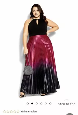 BNWT City Chic Pleated Ombre Maxi Dress Size 16 / S • $79