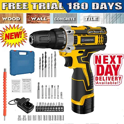 CONENTOOL 18V Cordless Electric Driver Drill Kit Battery + Charger UK • £20.88