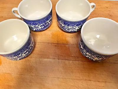 Vintage Royal China Tea Coffee Cups Blue Willow Ware Set Of 4 Cottagecore • $36.99