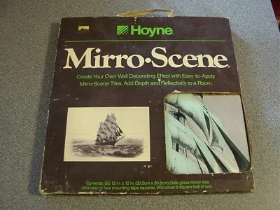 Vintage Mirro-Scene By Hoyne Cutty Sark #502 70s 12x12 Mirror Tiles In Box! 1511 • $69.99