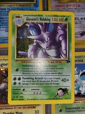 $34 • Buy Giovanni's Nidoking  Pokemon Gym Challenge No. 7/132 Holo Swirl