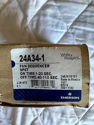 24A34-1 White Rogers Fan & Heat Sequencer Emerson Electric Mobile Home Furnace • $24.99