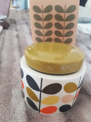£25 • Buy Orla Kiely Storage Jar Cannister Multi Stem Green Lid Orange Brown Retro Home