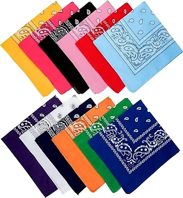 6 Pack Paisley Bandana Mouth Protection Headband Head Wear Wrap Band Scarf Neck • £5.89