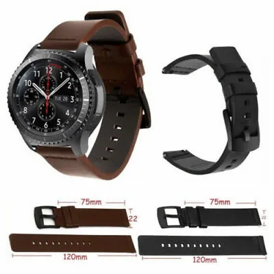 Genuine Leather Watch Band Strap For Samsung Gear S3 Frontier Classic 46mm Belt • $9.99