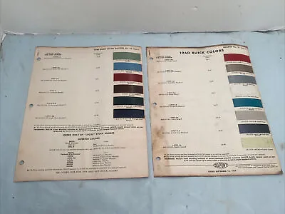 Vintage Dupont 1960 Buick Paint Color Chart Catalog Pages • $9.98