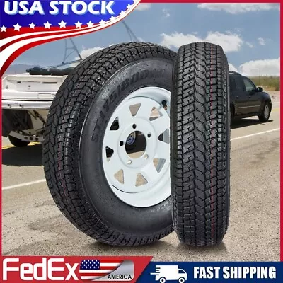 Set Of 2 ST175/80D13 5 Lug Trailer Tire On 13  Rims 175/80 D 13 Load Range C 6PR • $139.99