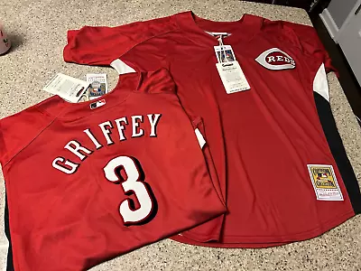 Mitchell & Ness Cincinnati Reds Ken Griffey Baseball Jersey MLB Sz 2XL MSRP $130 • $68